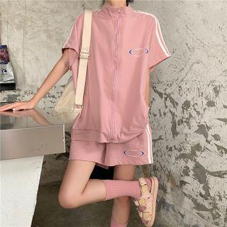 Short-sleeve Stand-collar Jacket / Shorts