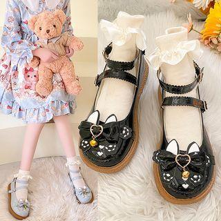Ankle-strap Ribbon Mary Jane Shoes