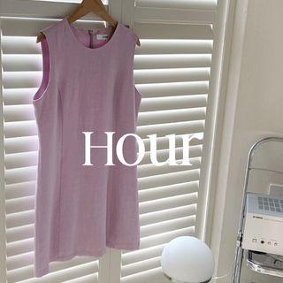 Sleeveless Zip-back Linen Blend Dress