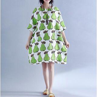 Pear Print Short-sleeve T-shirt Dress