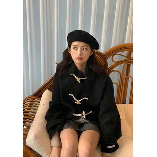 Toggle-button Duffle Jacket Black - One Size