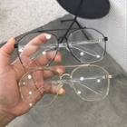 Double-bridge Geometric Metal Frame Eyeglasses
