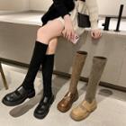 Mock Two-piece Tall Boots
