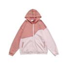 Two-tone Panel Zip-up Hoodie
