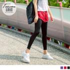 Inset Contrast Color Shorts Leggings