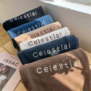 Long-sleeve High-neck Lettering Top