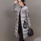 Applique Buttoned Padded Coat