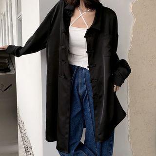 Frog Buttoned Shirtdress