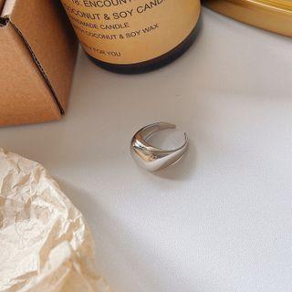 Polished Sterling Silver Open Ring K752 - Silver - One Size