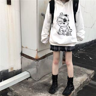 Bear-print Hooded Sweatshirt