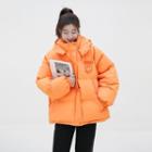Smiley Face Hooded Padded Jacket