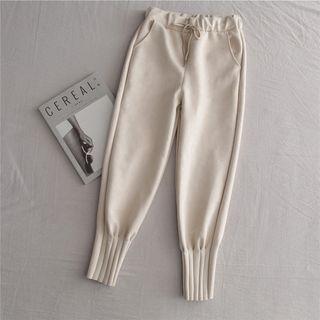 Fuax Suede Harem Pants