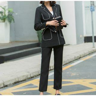 Single-breasted Utility Blazer With Belt