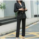 Single-breasted Utility Blazer With Belt