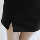 Zip-back Cutout-front Mini Skirt