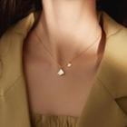 Shell Pendant Sterling Silver Necklace Gold & White - One Size
