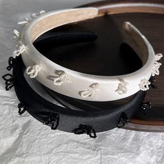 Bow Faux Crystal Fabric Headband
