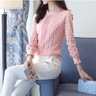 Frill-trim Lace Blouse