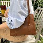Two-way Pleather Flap Tote