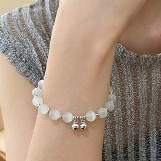 Cat Eye Stone Bracelet White - One Size