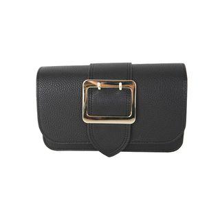Buckled Flap Wristlet Clutch