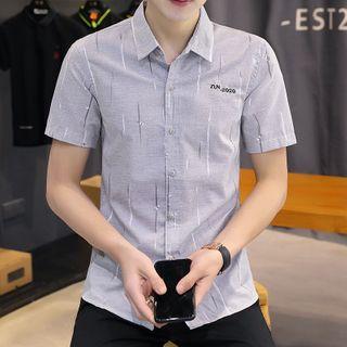 Short-sleeve Patterned Numbering Shirt