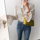 Bell-sleeve Dotted Blouse