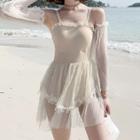 Set: Sequined Swimdress + Cover Up