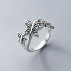 925 Sterling Silver Butterfly Ring Ring - One Size