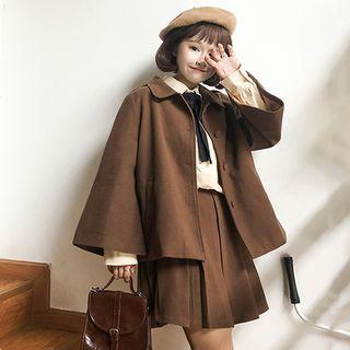 Set: Loose-fit Jacket + Pleated Skirt