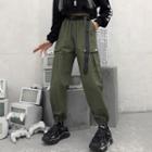 Belted Waist Gather-cuff Sweatpants