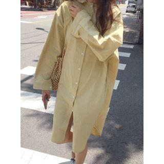Collar-detail Loose-fit Shirtdress