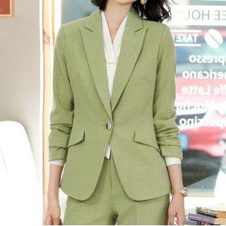 Single Breasted Blazer / Dress Pants / Long-sleeve Shirt / Set