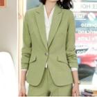 Single Breasted Blazer / Dress Pants / Long-sleeve Shirt / Set