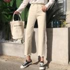 Wide-leg Straight-fit Cropped Jeans