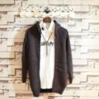 Open-front Knit Hooded Jacket