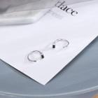 Rhinestone Hoop Earring 1 Pair - Es721 - One Size