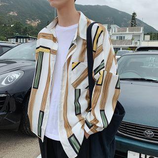 Color-block Oversize Shirt
