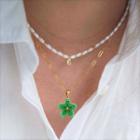 Faux Pearl Necklace / Flower Necklace