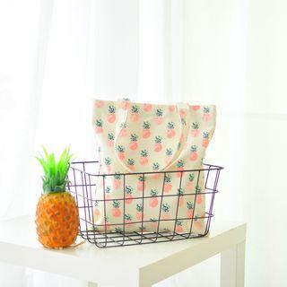 Pineapple Print Tote Bag