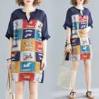 Horse Print Short-sleeve Dress