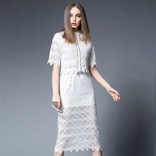 Set: Lace Blouse + Skirt