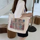 Canvas Print Tote Bag Almond - One Size
