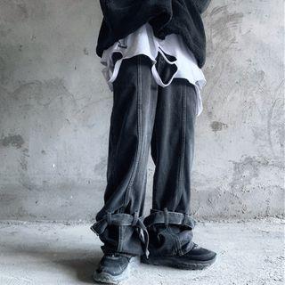 Strappy Straight Leg Jeans