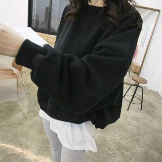 Drop-shoulder Dip-back Sweatshirt