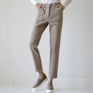 Corduroy Fleece Tapered-leg Pants