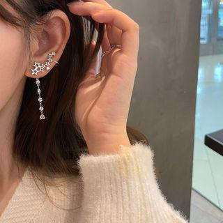 925 Sterling Silver Star Waterdrop Earring