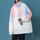 Stand Collar Gradient Jacket