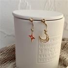 14k Gold-plated Star And Moon Earrings  - Pair Of Earrings