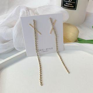 S925 Chain Tassel Earrings  - One Size